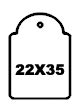 Hangetiket met koord 22x35 mm 390-500st