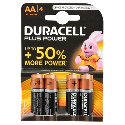 Duracell Plus Power 4 x AA batterij 1.5V
