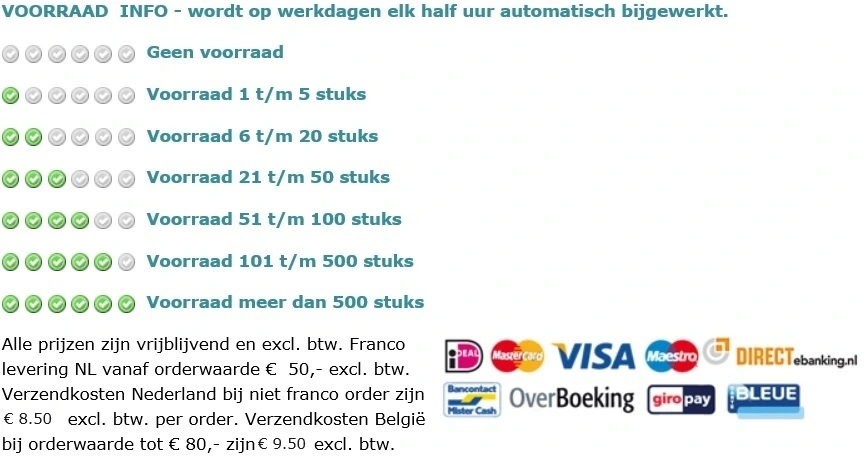 voorraad info en betalingssystemen