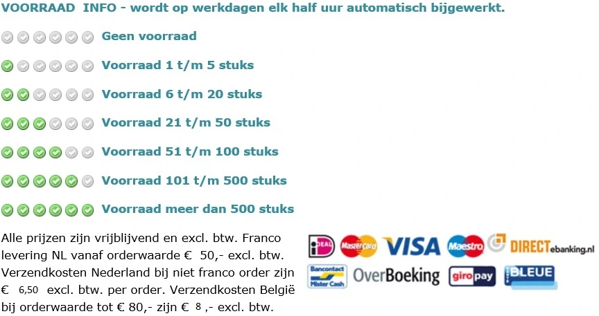 voorraad info en betalingssystemen
